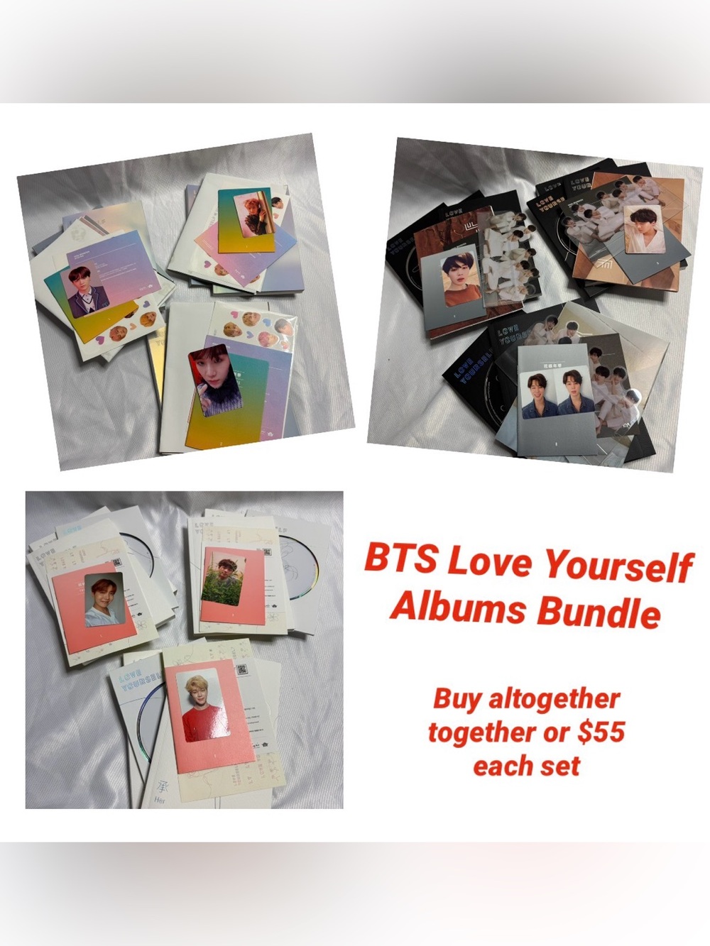 BTS Love Yourself HER, TEAR, & ANSWER Albums - set of 9